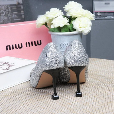 MIUMIU Shallow mouth stiletto heel Shoes Women--006
